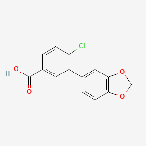B1416463 3-(Benzo[d][1,3]dioxol-5-yl)-4-chlorobenzoic acid CAS No. 1181596-03-1