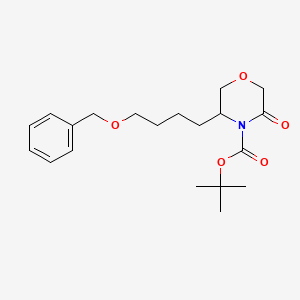 molecular formula C20H29NO5 B14164631 Tert-butyl 3-(4-(benzyloxy)butyl)-5-oxomorpholine-4-carboxylate 