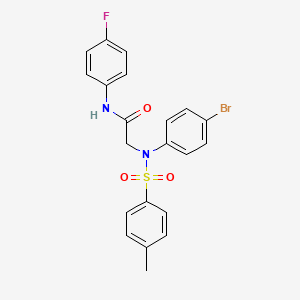 2-(4-bromo-N-(4-methylphenyl)sulfonylanilino)-N-(4-fluorophenyl)acetamide