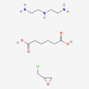 molecular formula C13H28ClN3O5 B14164680 Adipic acid, diethylenetriamine, epichlorohydrin resin CAS No. 25212-19-5