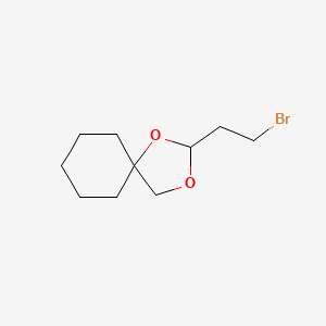 molecular formula C10H17BrO2 B14164699 2-(2-Bromoethyl)-1,3-dioxaspiro[4.5]decane CAS No. 6315-59-9