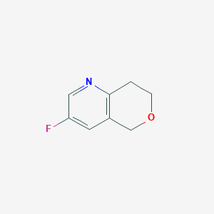 molecular formula C8H8FNO B14164716 3-Fluoro-7,8-dihydro-5H-pyrano[4,3-B]pyridine CAS No. 1196151-77-5