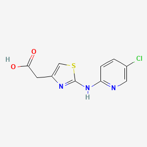 B1416472 {2-[(5-Chloropyridin-2-yl)amino]-1,3-thiazol-4-yl}acetic acid CAS No. 1176721-33-7