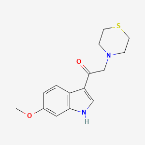 molecular formula C15H18N2O2S B14164721 1-(6-methoxy-1H-indol-3-yl)-2-thiomorpholin-4-ylethanone CAS No. 847858-73-5