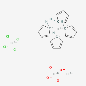 Tetrachlorotetrakis(eta(sup 5)-2,4-cyclopentadien-1-yl)tetra-mu-oxotetratitanium