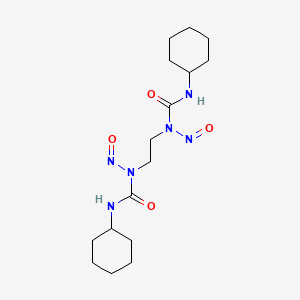 molecular formula C16H28N6O4 B14164752 Urea, 1,1'-ethylenebis(3-cyclohexyl-1-nitroso- CAS No. 64624-62-0