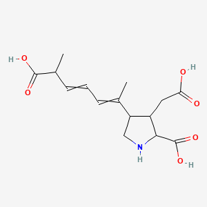 molecular formula C15H21NO6 B14164770 (-)-Domoic acid CAS No. 123406-51-9