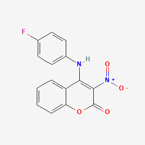 molecular formula C15H9FN2O4 B14164785 4-(4-Fluoroanilino)-3-nitrochromen-2-one CAS No. 337474-41-6