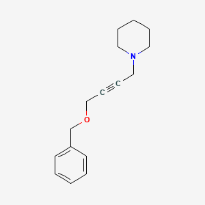 molecular formula C16H21NO B14164792 Piperidine, 1-(4-(benzyloxy)-2-butynyl)- CAS No. 6062-16-4