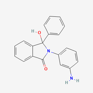 molecular formula C20H16N2O2 B14164813 2-(3-Aminophenyl)-3-hydroxy-3-phenylisoindol-1-one CAS No. 3532-65-8