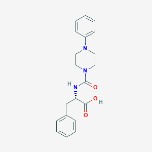 (2S)-3-phenyl-2-[(4-phenylpiperazine-1-carbonyl)amino]propanoic acid