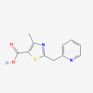 molecular formula C11H10N2O2S B1416486 4-甲基-2-(吡啶-2-基甲基)-1,3-噻唑-5-羧酸 CAS No. 1087784-51-7