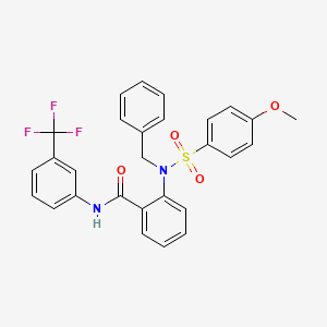 2-[Benzyl(4-methoxybenzene-1-sulfonyl)amino]-N-[3-(trifluoromethyl)phenyl]benzamide