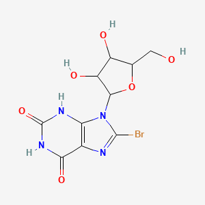 molecular formula C10H11BrN4O6 B14164875 8-Bromo-9-pentofuranosyl-9H-purine-2,6-diol CAS No. 686300-33-4