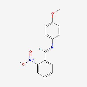 molecular formula C14H12N2O3 B14164878 Benzenamine, 4-methoxy-N-[(2-nitrophenyl)methylene]- CAS No. 2501-03-3