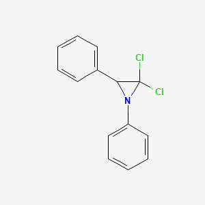 molecular formula C14H11Cl2N B14164881 2,2-Dichloro-1,3-diphenylaziridine CAS No. 3543-98-4