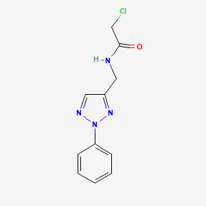 molecular formula C11H11ClN4O B1416490 2-氯-N-[(2-苯基-2H-1,2,3-三唑-4-基)甲基]乙酰胺 CAS No. 1146290-14-3