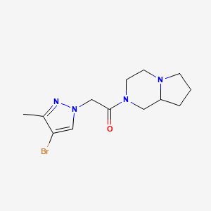 molecular formula C13H19BrN4O B14164906 2-(4-bromo-3-methyl-1H-pyrazol-1-yl)-1-(hexahydropyrrolo[1,2-a]pyrazin-2(1H)-yl)ethanone CAS No. 1005582-50-2