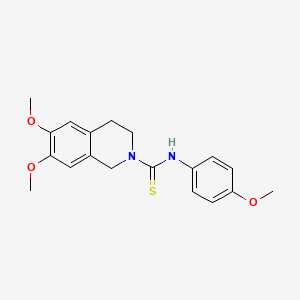 molecular formula C19H22N2O3S B14164915 6,7-dimethoxy-N-(4-methoxyphenyl)-3,4-dihydro-1H-isoquinoline-2-carbothioamide CAS No. 896854-73-2