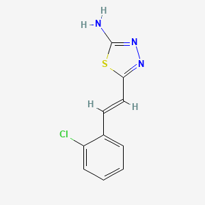 5-[(E)-2-(2-chlorophenyl)ethenyl]-1,3,4-thiadiazol-2-amine