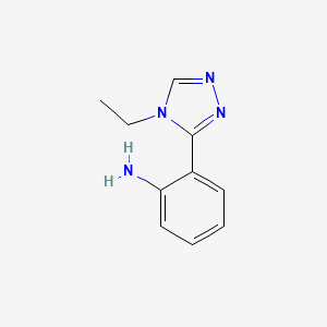 molecular formula C10H12N4 B1416496 2-(4-乙基-4H-1,2,4-三唑-3-基)苯胺 CAS No. 1114823-89-0