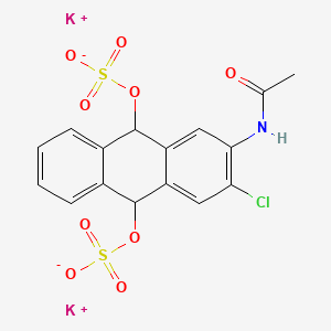 Dipotassium 2-acetamido-3-chloro-9,10-dihydroanthracene-9,10-diyl disulphate