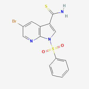 1H-Pyrrolo[2,3-b]pyridine-3-carbothioamide, 5-bromo-1-(phenylsulfonyl)-