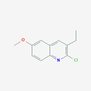molecular formula C12H12ClNO B1416504 2-氯-3-乙基-6-甲氧基喹啉 CAS No. 1031928-07-0