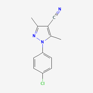 molecular formula C12H10ClN3 B1416505 1-(4-氯苯基)-3,5-二甲基-1H-吡唑-4-腈 CAS No. 1177215-28-9