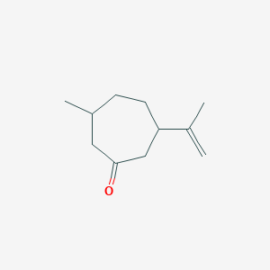 molecular formula C11H18O B14165057 3-Methyl-6-(prop-1-EN-2-YL)cycloheptan-1-one CAS No. 71837-50-8