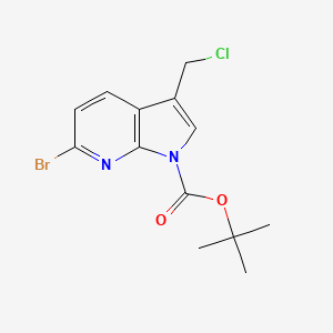 1H-Pyrrolo[2,3-b]pyridine-1-carboxylic acid, 6-bromo-3-(chloromethyl)-, 1,1-dimethylethyl ester