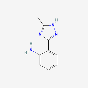molecular formula C9H10N4 B1416519 2-(3-methyl-1H-1,2,4-triazol-5-yl)aniline CAS No. 25568-69-8