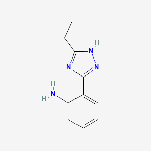 molecular formula C10H12N4 B1416520 2-(3-乙基-1H-1,2,4-三唑-5-基)苯胺 CAS No. 1090921-40-6