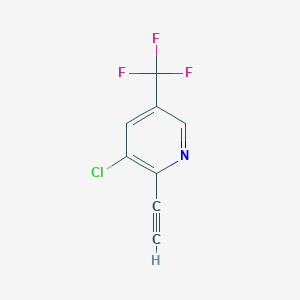 molecular formula C8H3ClF3N B1416522 3-氯-2-乙炔基-5-(三氟甲基)吡啶 CAS No. 1135283-18-9