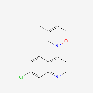 Quinoline, 7-chloro-4-(3,6-dihydro-4,5-dimethyl-2H-1,2-oxazin-2-yl)-