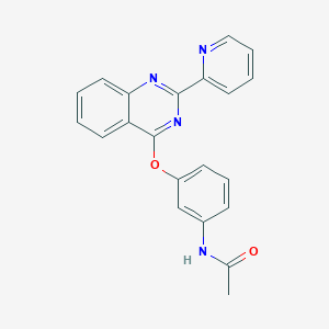 N-[3-(2-pyridin-2-ylquinazolin-4-yl)oxyphenyl]acetamide