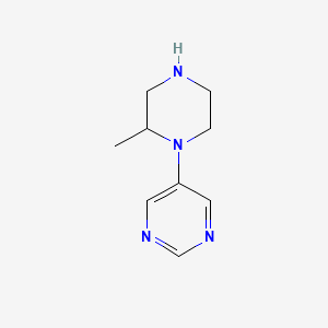 B14165355 5-(2-Methylpiperazin-1-YL)pyrimidine CAS No. 1196153-44-2