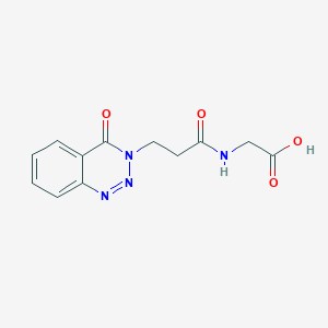 2-[3-(4-Oxo-1,2,3-benzotriazin-3-yl)propanoylamino]acetic acid