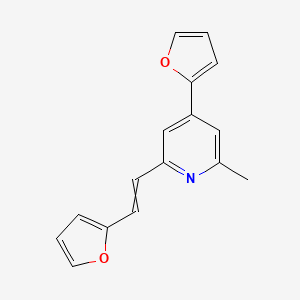 4-(Furan-2-yl)-2-[2-(furan-2-yl)ethenyl]-6-methylpyridine