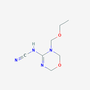 molecular formula C7H12N4O2 B14165420 [3-(Ethoxymethyl)-2,6-dihydro-1,3,5-oxadiazin-4-yl]cyanamide CAS No. 89049-28-5