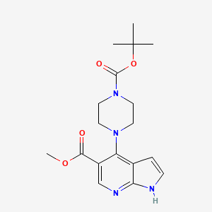 methyl 4-(4-(tert-butoxycarbonyl)piperazin-1-yl)-1H-pyrrolo[2,3-b]pyridine-5-carboxylate