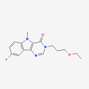 3-(3-Ethoxypropyl)-8-fluoro-5-methylpyrimido[5,4-b]indol-4-one