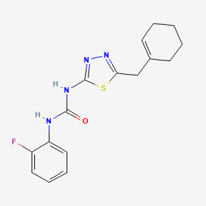 1-[5-(Cyclohexen-1-ylmethyl)-1,3,4-thiadiazol-2-yl]-3-(2-fluorophenyl)urea