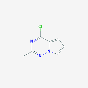 molecular formula C7H6ClN3 B1416559 4-氯-2-甲基吡咯并[2,1-f][1,2,4]三嗪 CAS No. 1150617-75-6