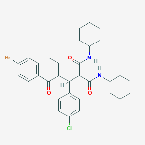 2-{2-[(4-bromophenyl)carbonyl]-1-(4-chlorophenyl)butyl}-N,N'-dicyclohexylpropanediamide