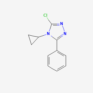 molecular formula C11H10ClN3 B1416563 3-氯-4-环丙基-5-苯基-4H-1,2,4-三唑 CAS No. 1020035-36-2