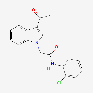 2-(3-acetylindol-1-yl)-N-(2-chlorophenyl)acetamide