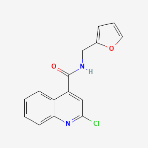 molecular formula C15H11ClN2O2 B14165635 2-chloro-N-(furan-2-ylmethyl)quinoline-4-carboxamide CAS No. 443644-41-5