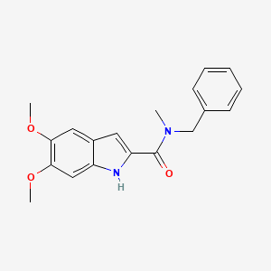 molecular formula C19H20N2O3 B14165638 N-benzyl-5,6-dimethoxy-N-methyl-1H-indole-2-carboxamide CAS No. 900873-98-5