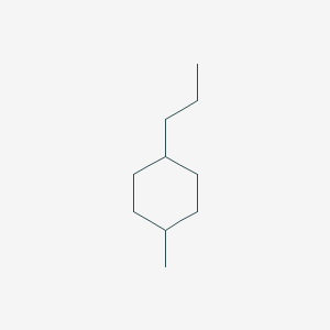 molecular formula C10H20 B14165641 1-Methyl-4-propylcyclohexane CAS No. 28954-42-9